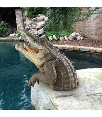 Amazon.co.jp: NQEUEPN ワニの赤ちゃん像オーナメント ぽっちゃり樹脂